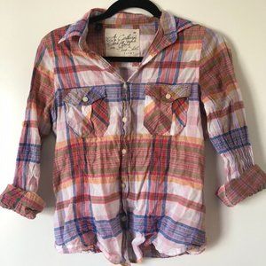 Multi-Colored Pastel Flannel Shirt